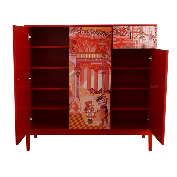 Eclectic Wood Storage Cabinet REDHOOD