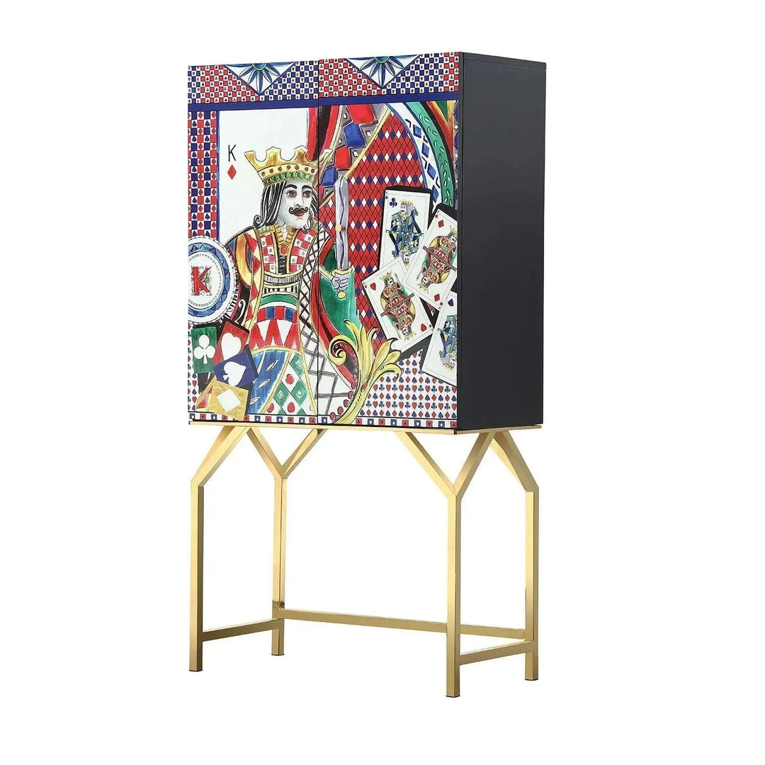 Eclectic wood storage cabinet royaldeal king in still life.
