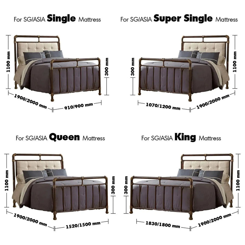 (Fast Delivery) Industrial Metal Bed PIPE Size Chart