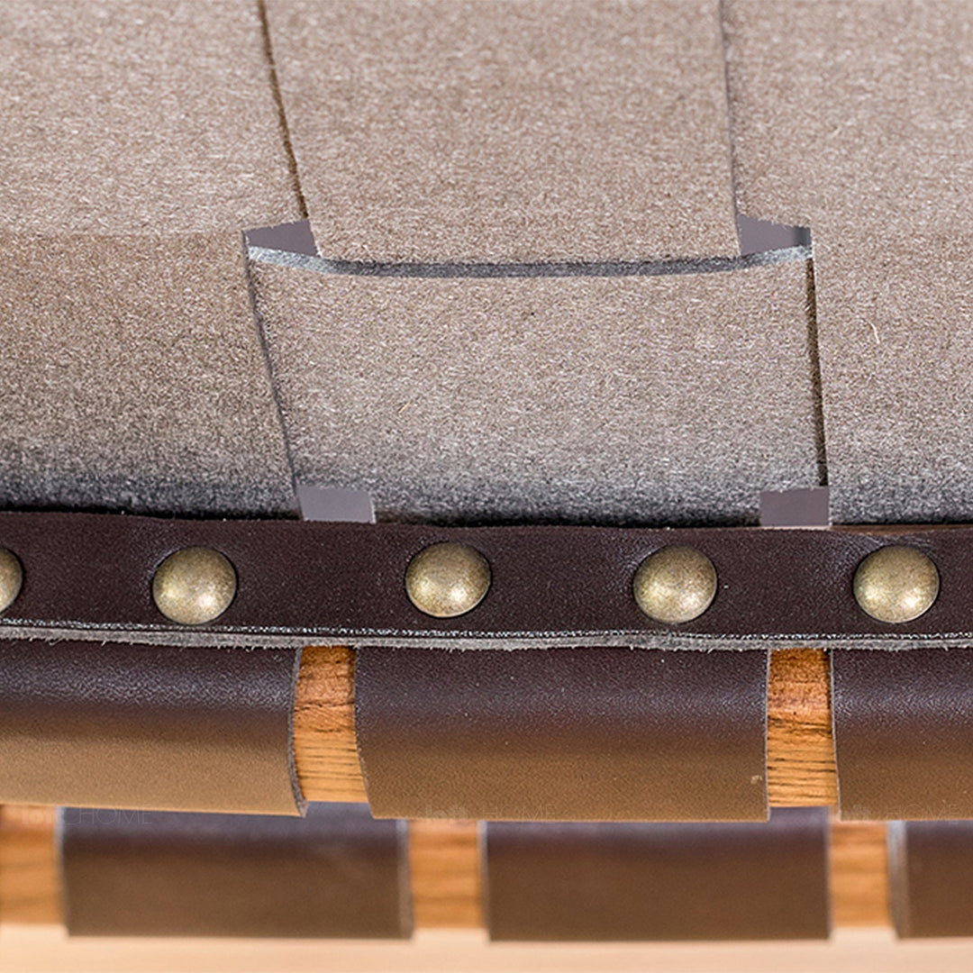 Japandi Leather 1 Seater Sofa TANNER Detail 4