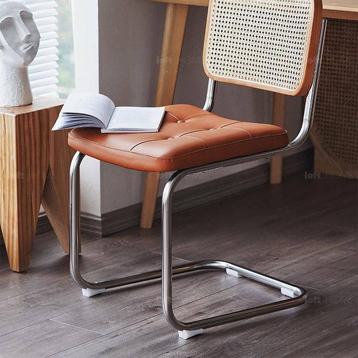 Japandi Leather Dining Chair CESCA Conceptual