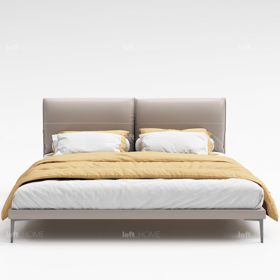 (Fast Delivery) Modern Genuine Leather Bed DEON Layered
