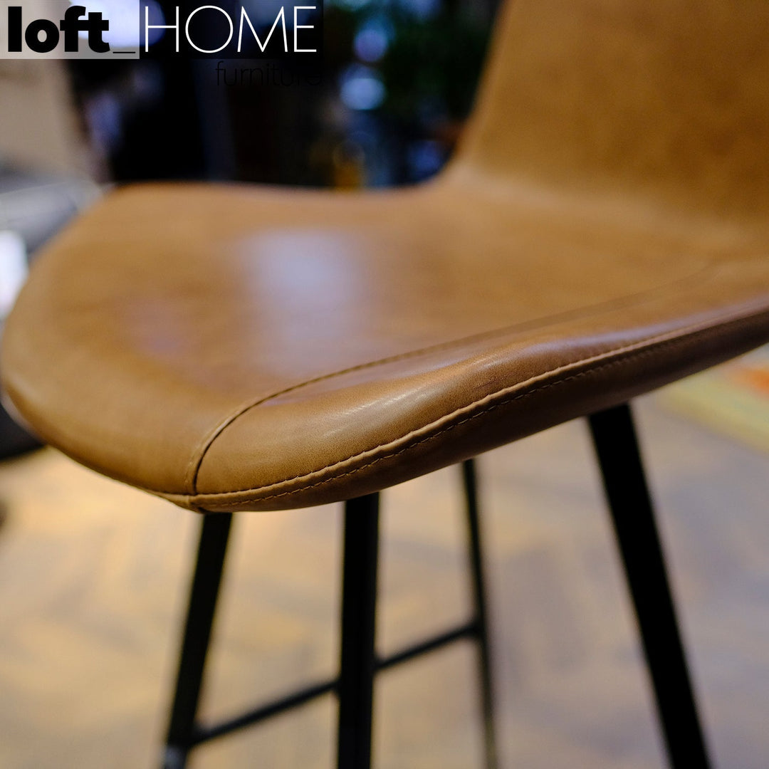 Modern Leather BAR CHAIR METAL MAN Detail