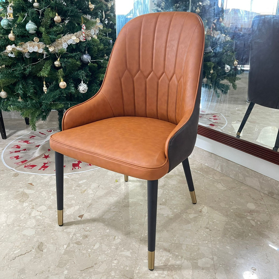 Modern Leather Dining Chair METAL MAN N6 Environmental