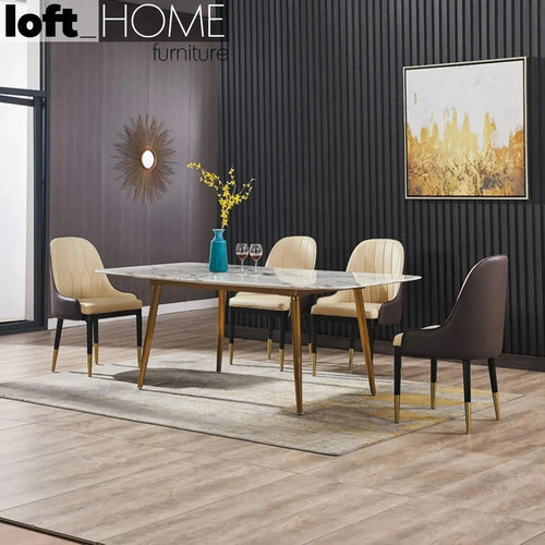 Modern Fabric And Leather Dining Chair METAL MAN N6 Good to Know Preview-1