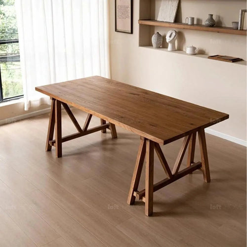 Rustic Elm Wood Dining Table CRAFT ELM Good to Know Preview-1