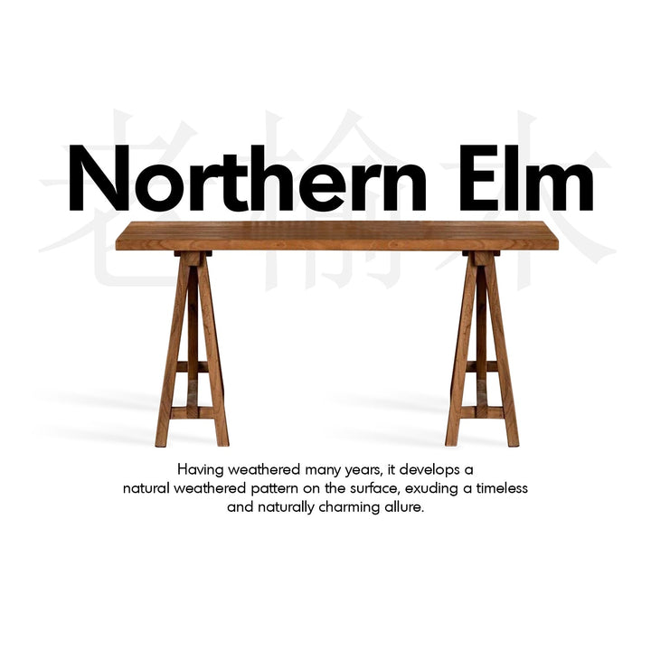 Rustic Elm Wood Dining Table CRAFT ELM Situational