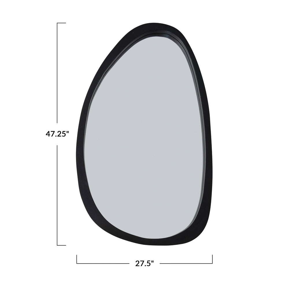 Framed oblong wall mirror primary product view.