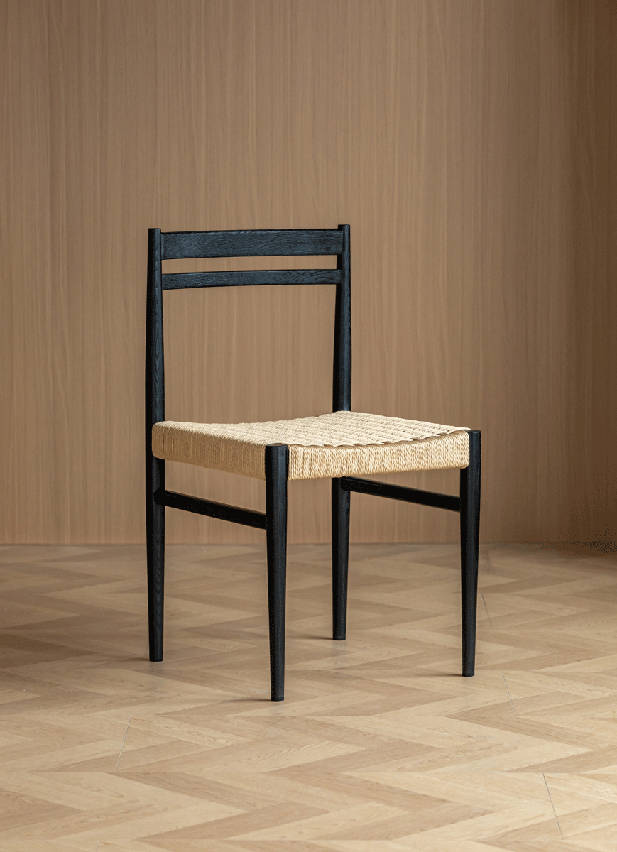 Bauhaus ash wood woven rope dining chair moore situational feels.