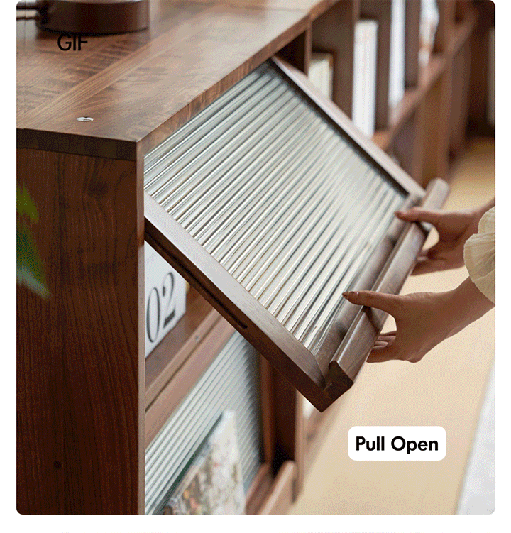 Japandi oak wood modular bookshelf blog in details.