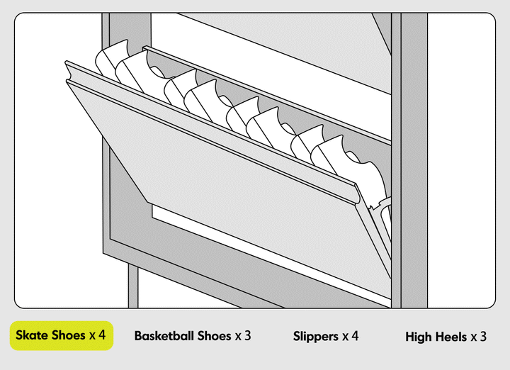 Scandinavian cherry wood shoe cabinet timeless situational feels.