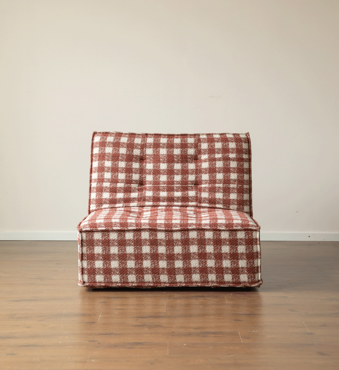 Bauhaus chenille velvet fabric 1 seater sofa bed drift color swatches.
