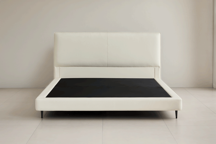 Minimalist genuine leather bed lalo color swatches.
