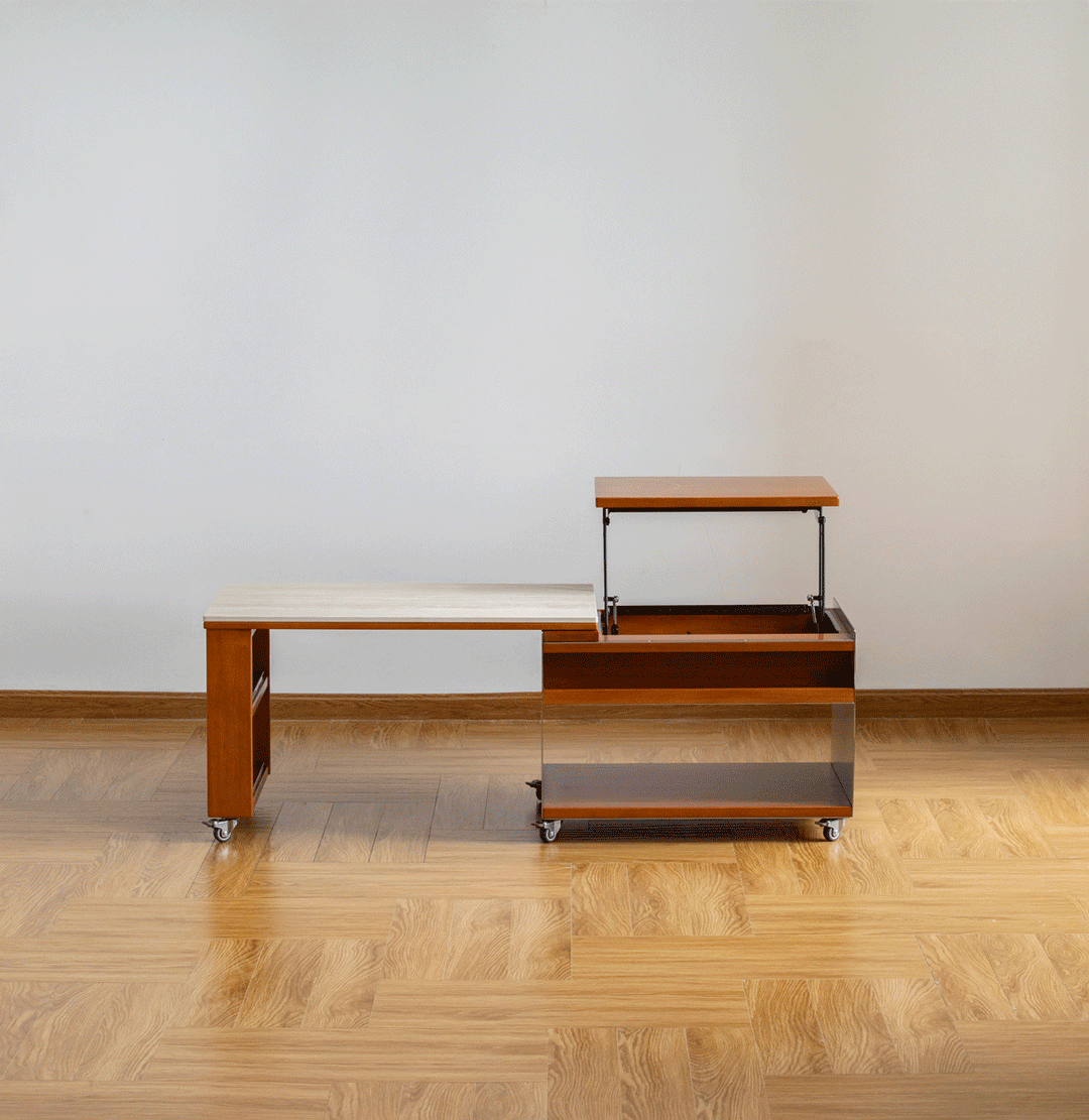 Vintage boxwood sintered stone lift-up coffee table silver wing color swatches.