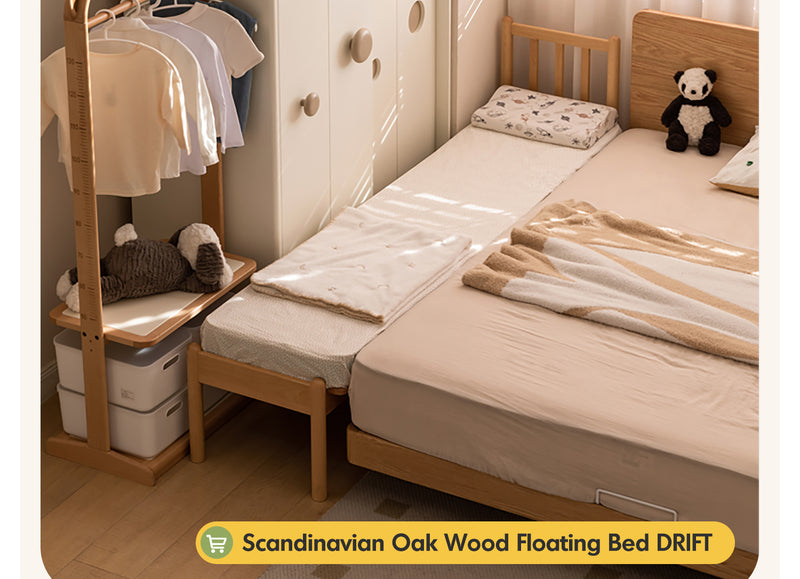 Scandinavian Beech Wood Height Adjustable Kids Sidecar Bed With Mattress ANCHOR Good to Know - 7