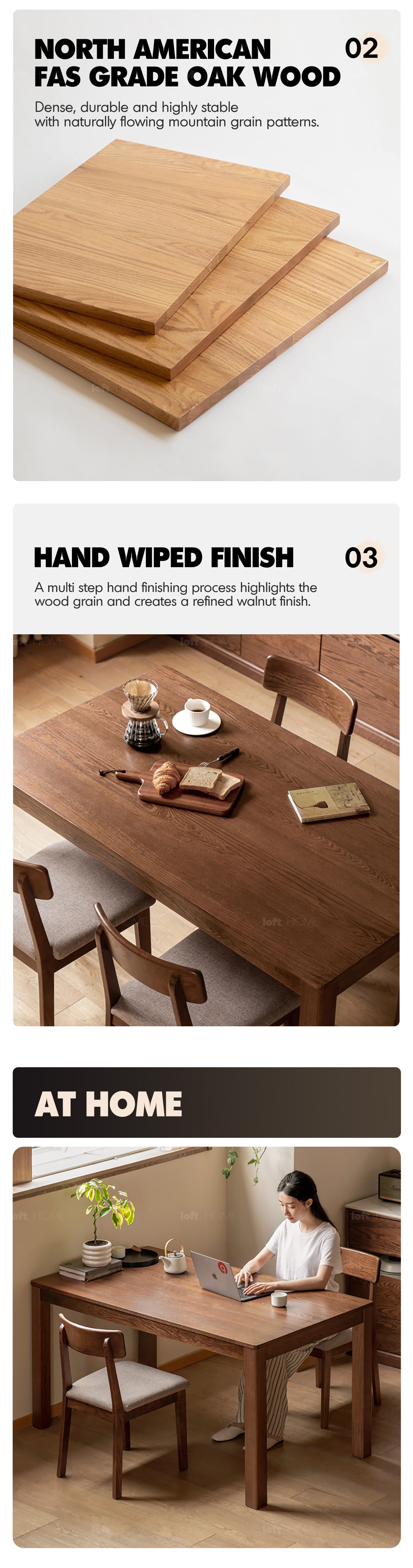 Scandinavian Oak Wood Dining Table ELM Good to Know - 3