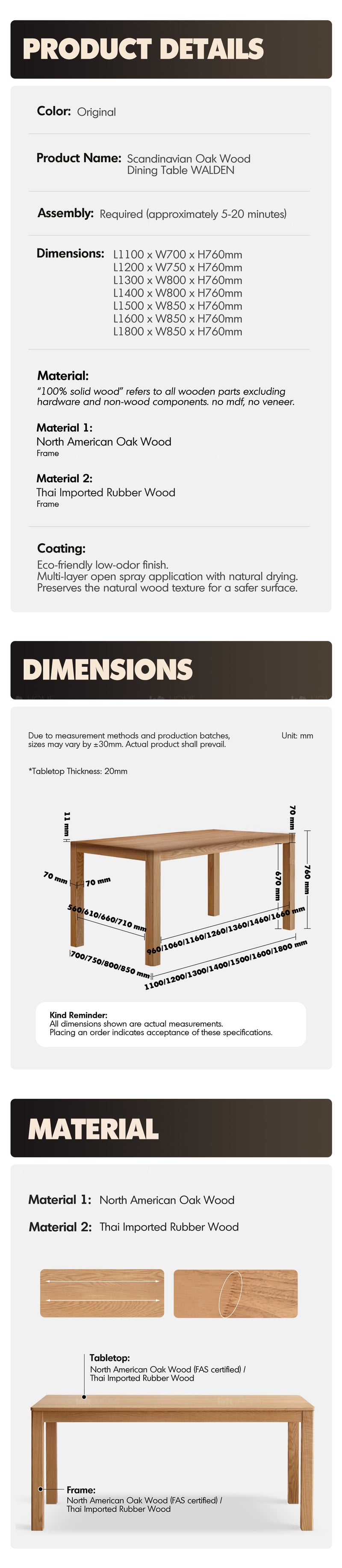 Scandinavian Oak Wood Dining Table ELM Good to Know - 4