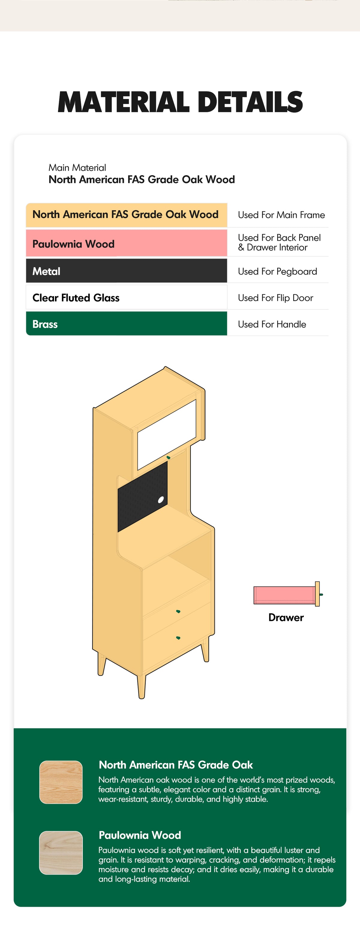 Scandinavian Oak Wood Kitchen Cabinet HEMU Good to Know - 13