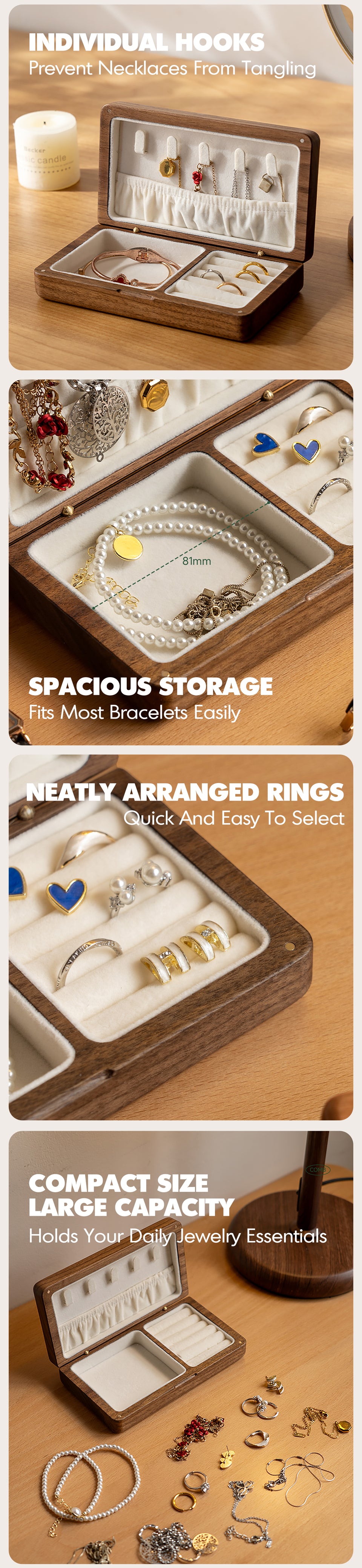 Scandinavian Solid Wood Jewelry Box KEEPSA More Details and Instruction_2