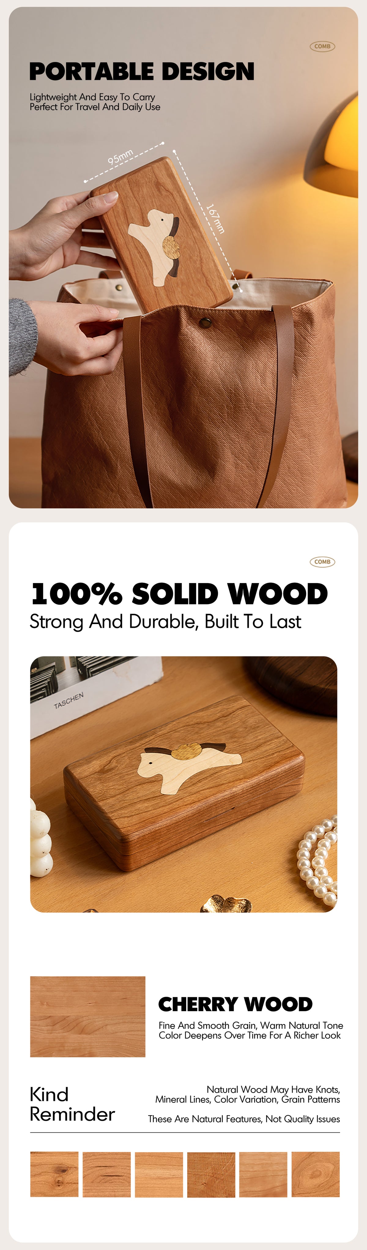 Scandinavian Solid Wood Jewelry Box KEEPSA Good to Know - 4