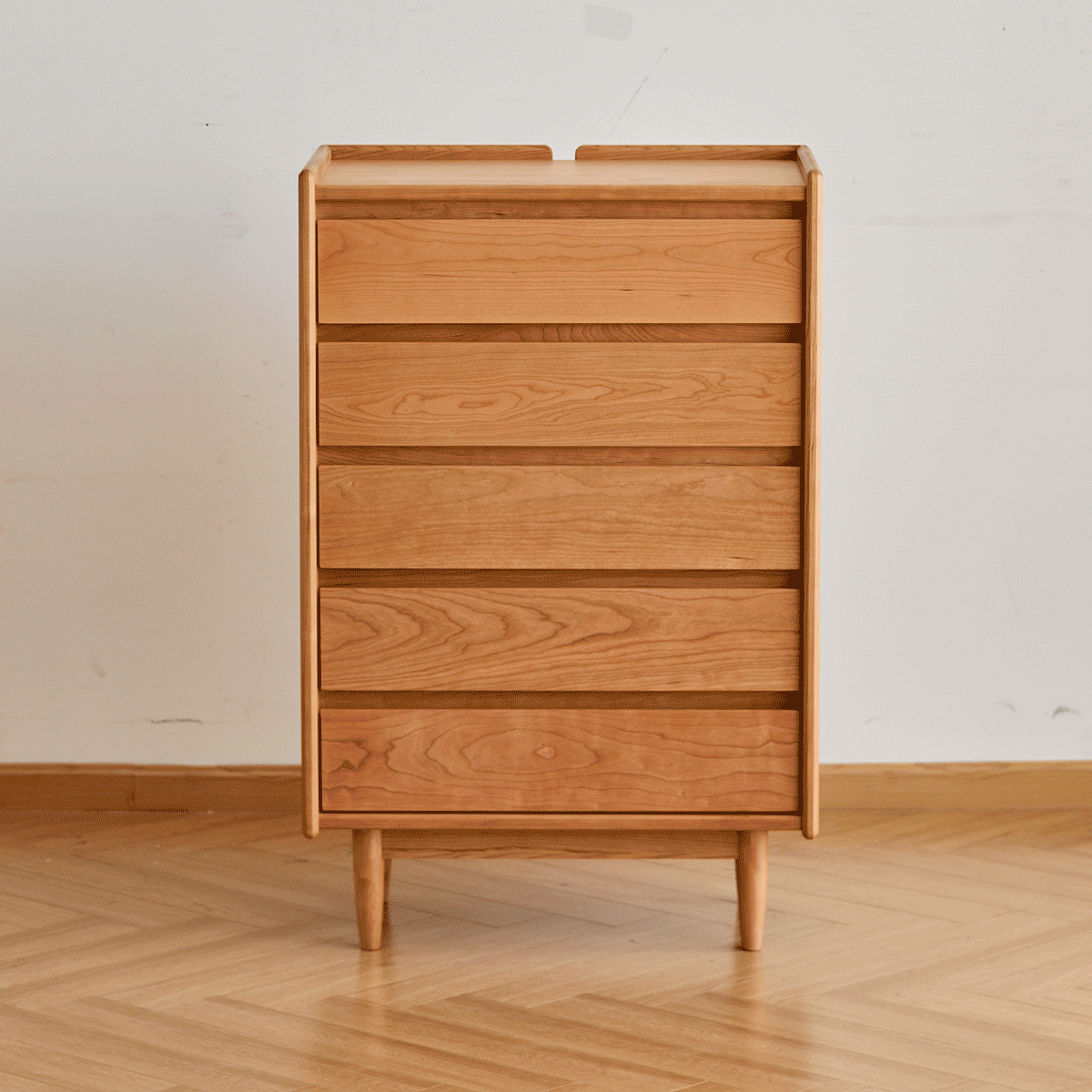 Scandinavian Cherry Wood Chest Of 5 Drawers VISTA Good to Know - 2