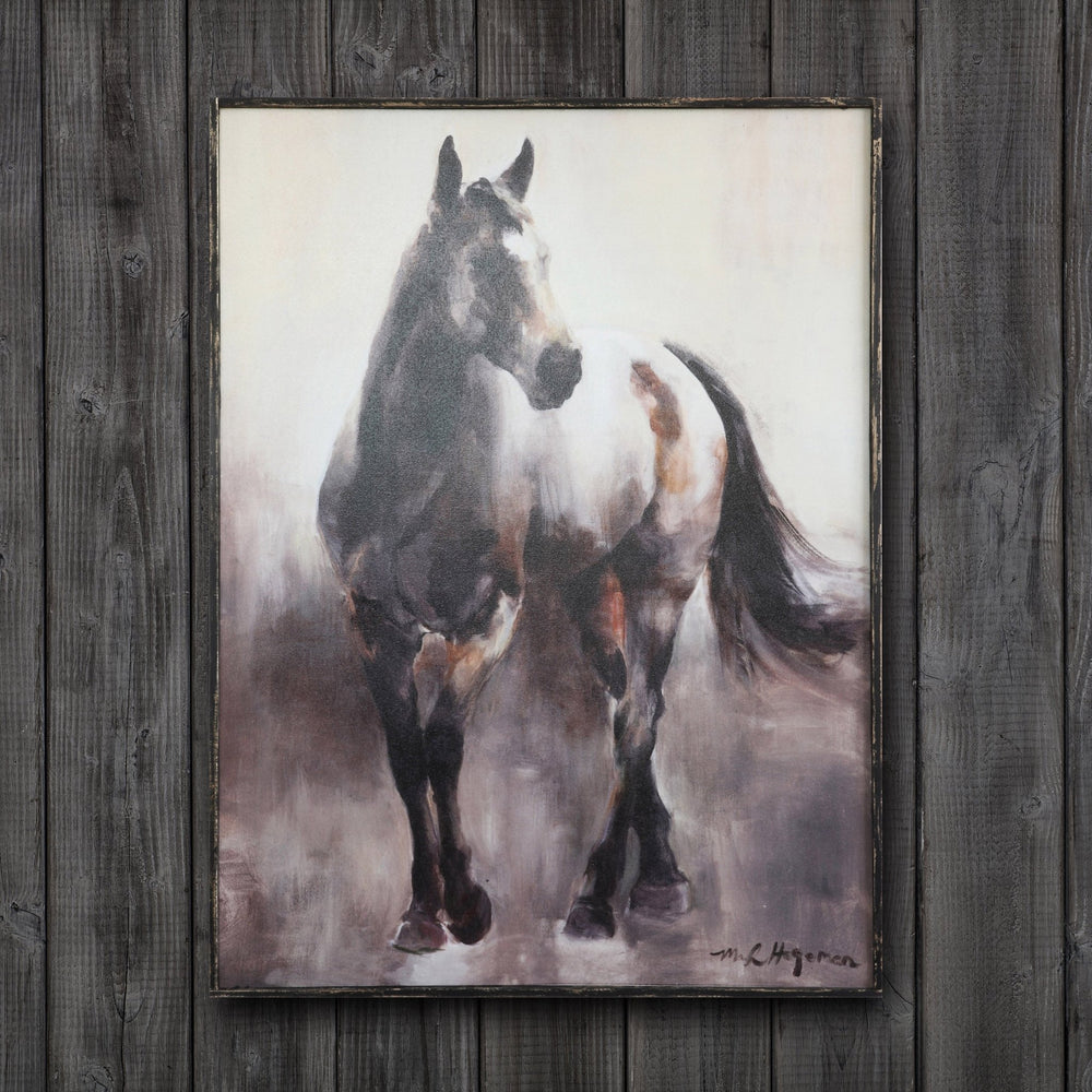 Horse framed wall decor primary product view.