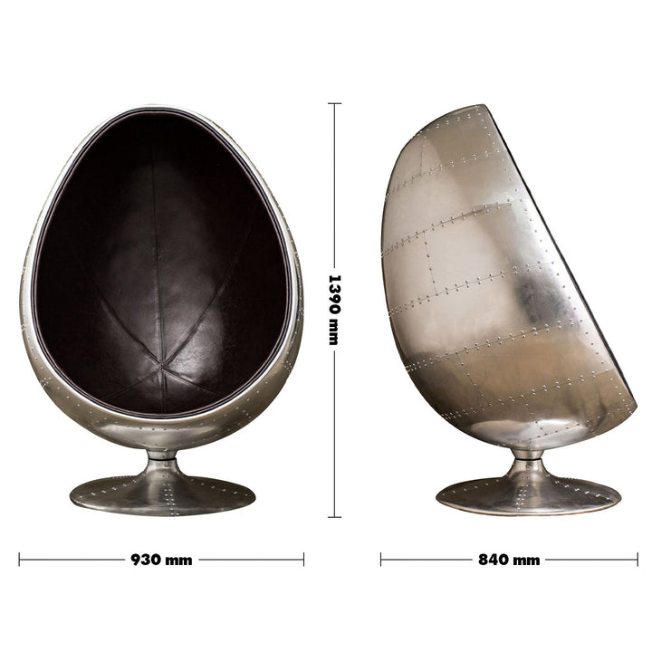 Industrial aluminium 1 seater sofa aircraft egg size charts.