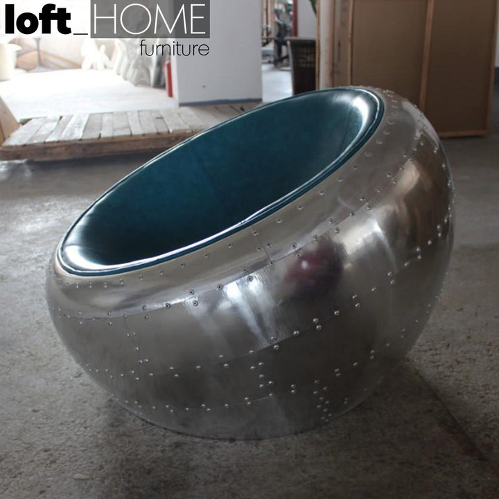 Industrial aluminium 1 seater sofa aircraft round layered structure.