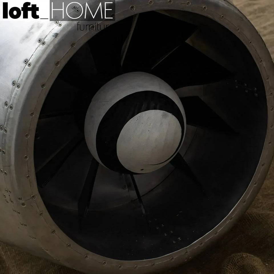 Industrial aluminium bar table aircraft in details.