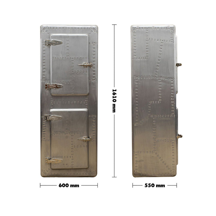 Industrial aluminium storage cabinet jetdoor size charts.