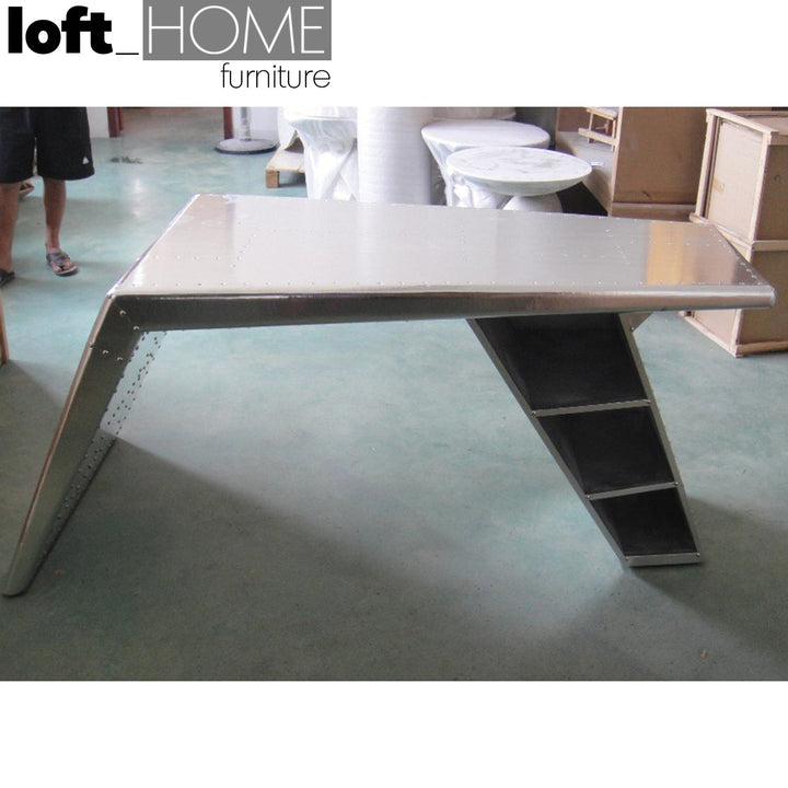 Industrial aluminium study table aircraft wing s with context.