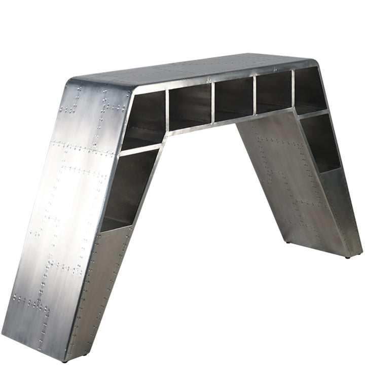 Industrial aluminium study table aircraft layered structure.