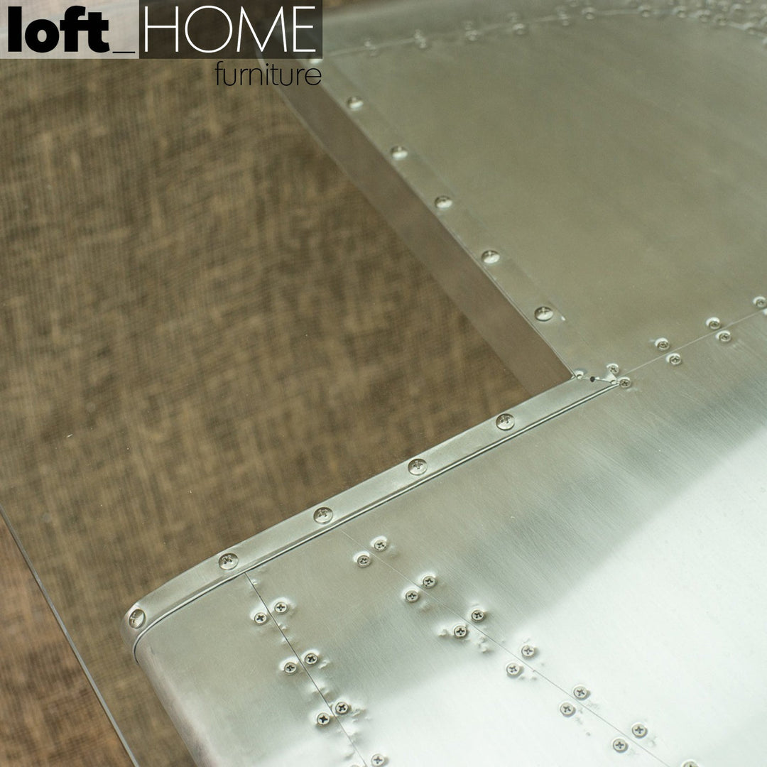 Industrial Aluminium Tempered Glass Study Table SKYWAY