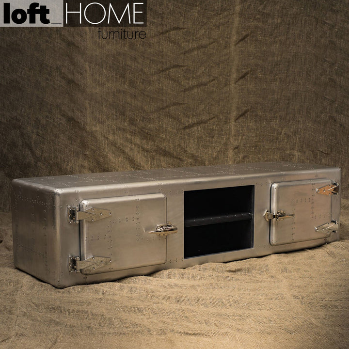 Industrial aluminium tv console jetdoor material variants.