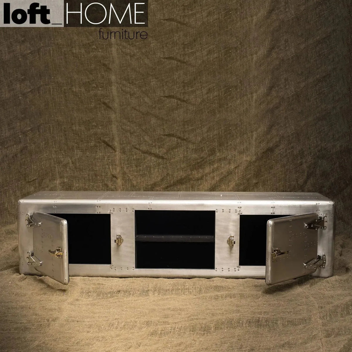 Industrial aluminium tv console jetdoor color swatches.