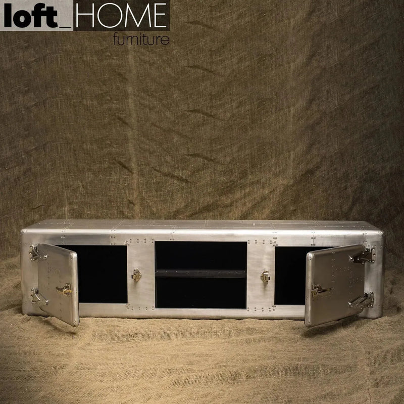 Industrial aluminium tv console jetdoor color swatches.