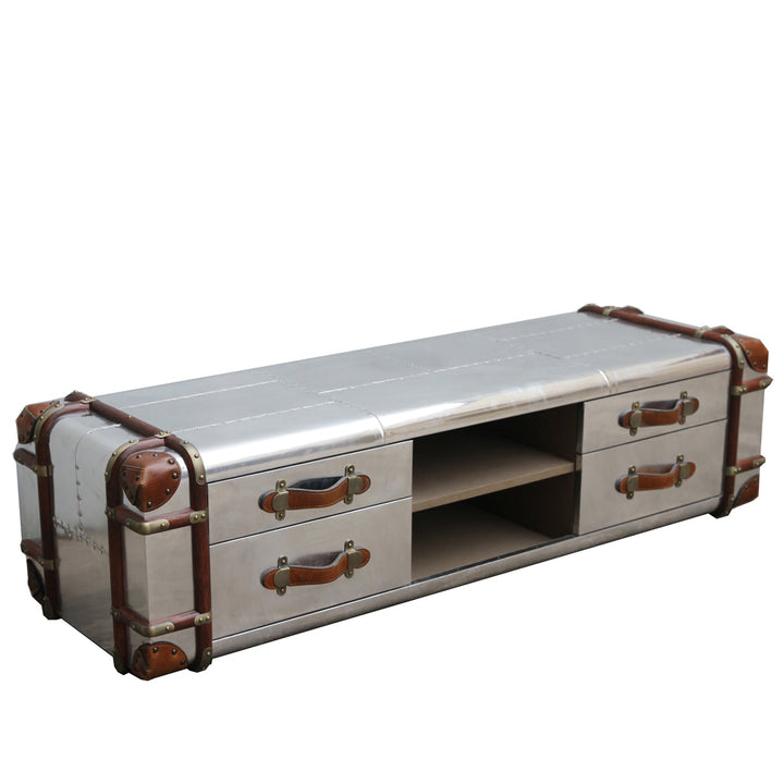 Industrial aluminium tv console richards trunk layered structure.