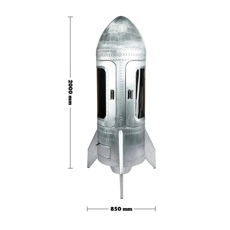 Industrial aluminium wine cabinet shuttle size charts.