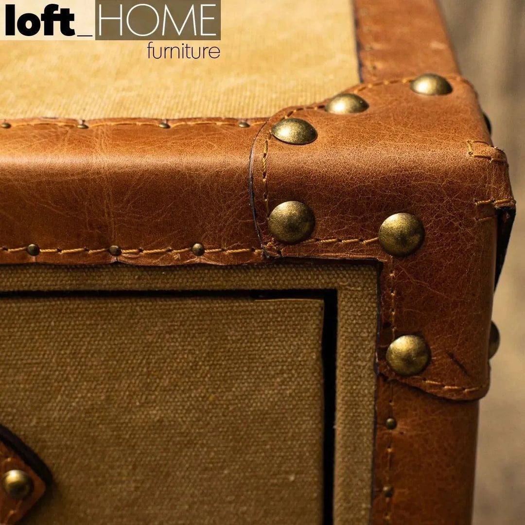 Vintage canvas drawer cabinet guccio conceptual design.