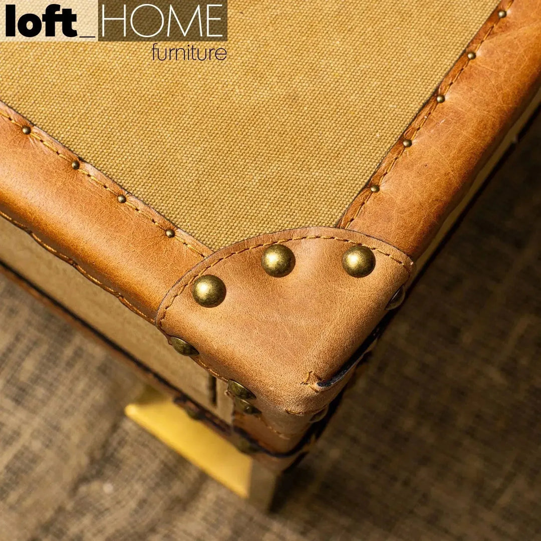 Vintage canvas drawer cabinet guccio layered structure.