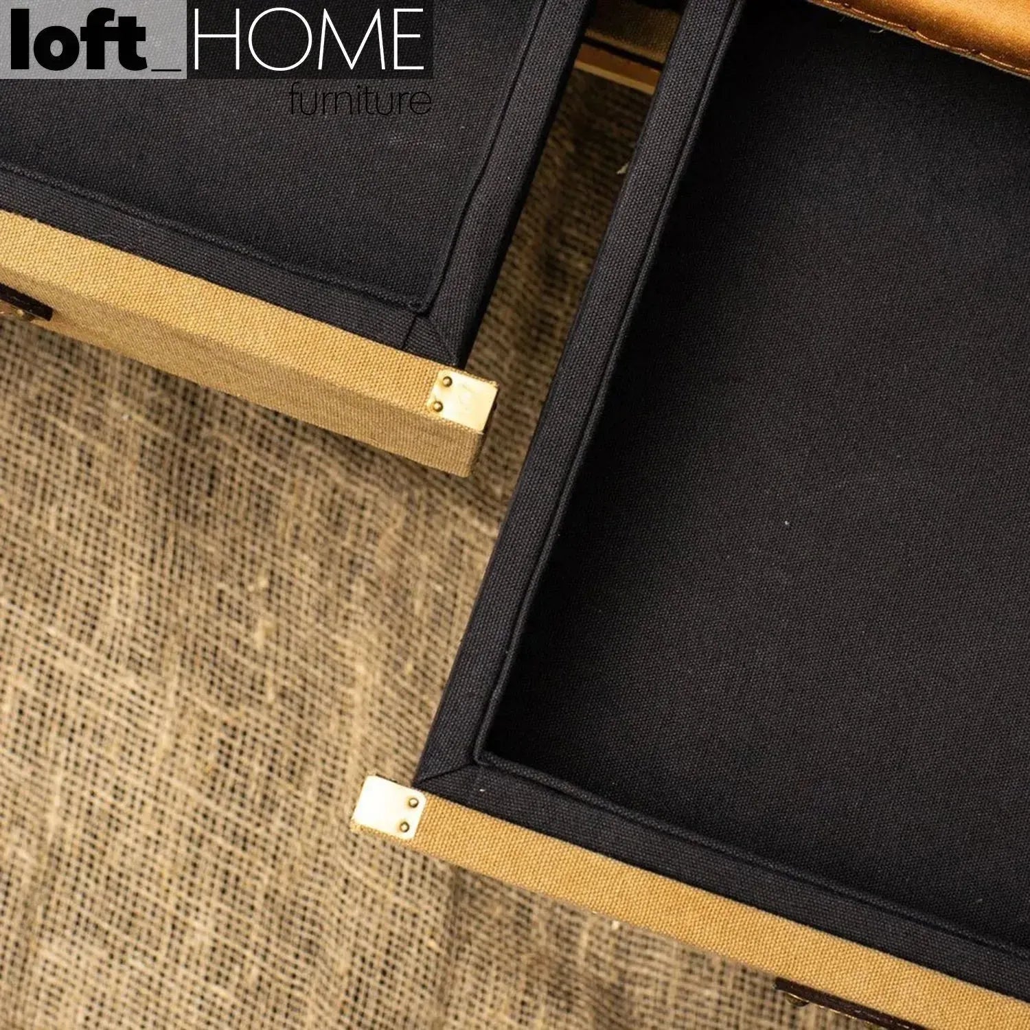 Vintage canvas drawer cabinet guccio detail 1.