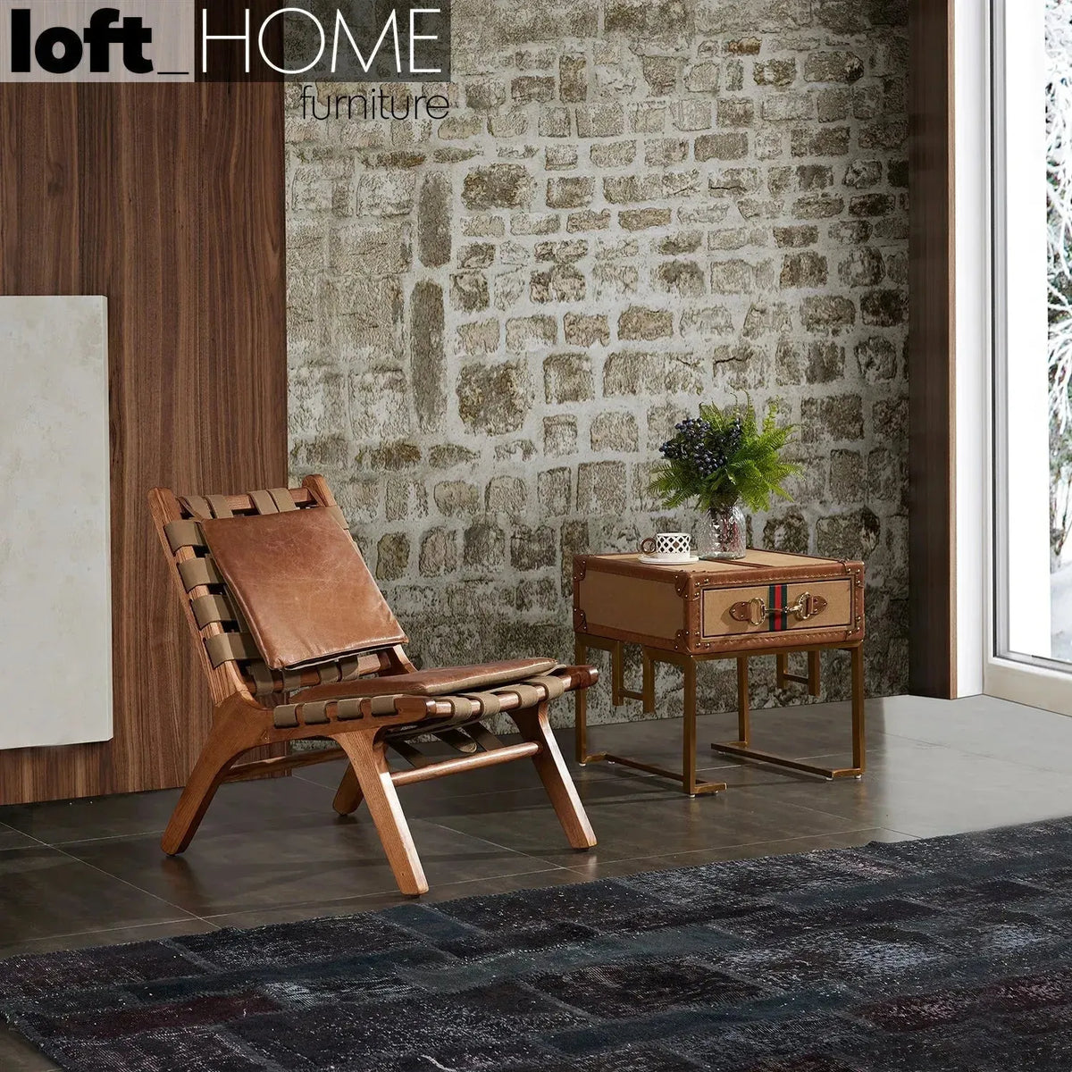 Vintage canvas side table guccio conceptual design.