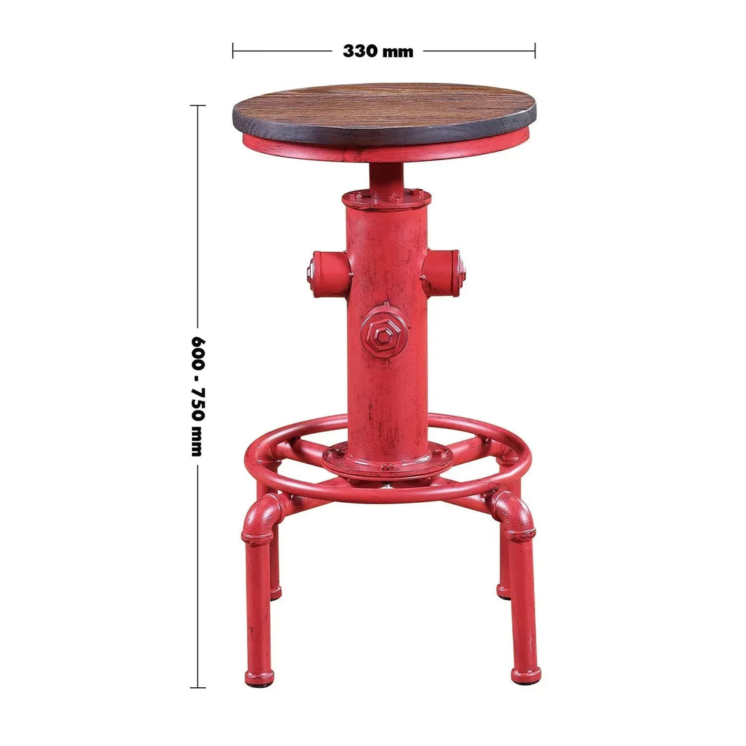 Industrial elm wood bar stool hydrant size charts.