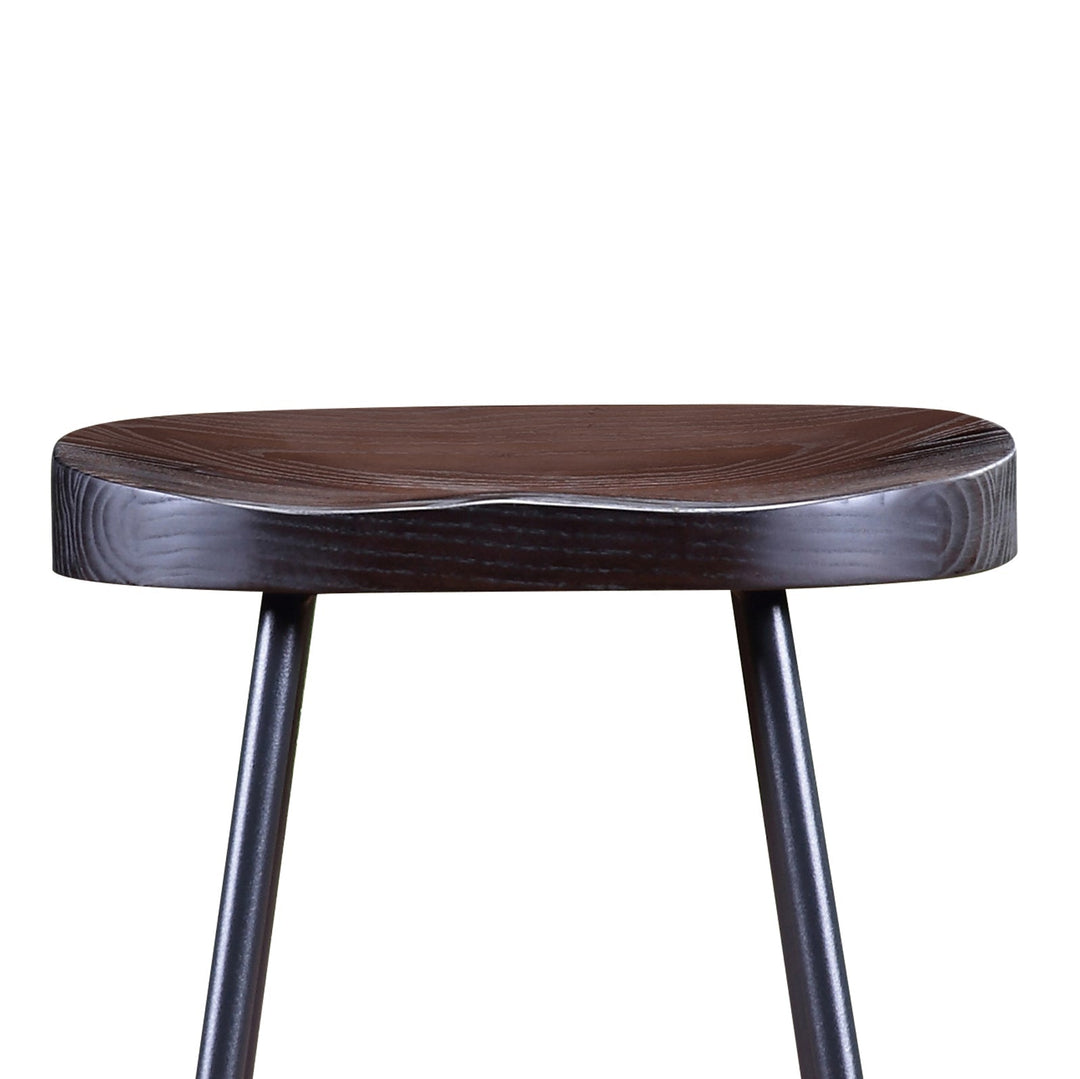Industrial elm wood bar stool sanctum country material variants.