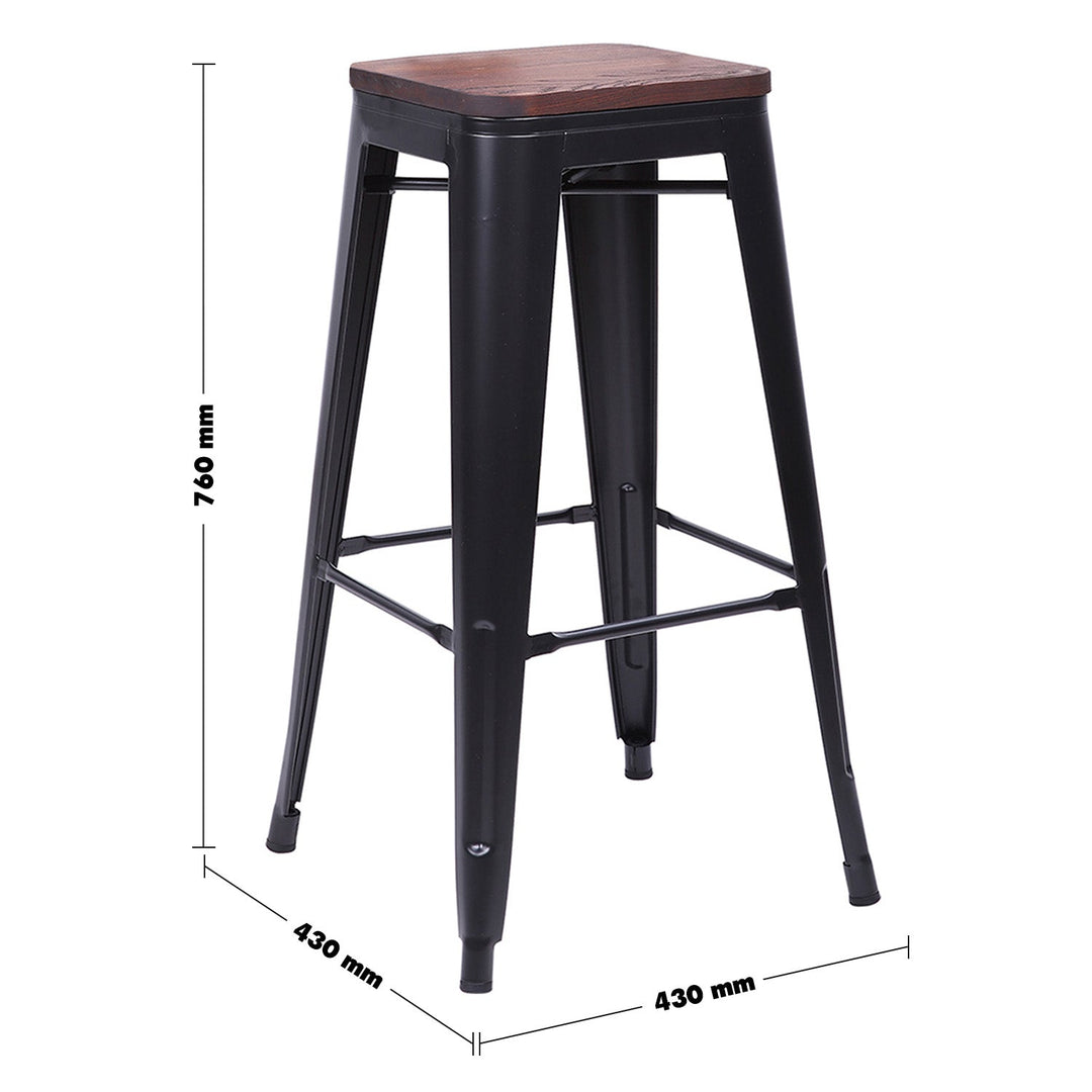 Industrial elm wood bar stool sanctum x size charts.