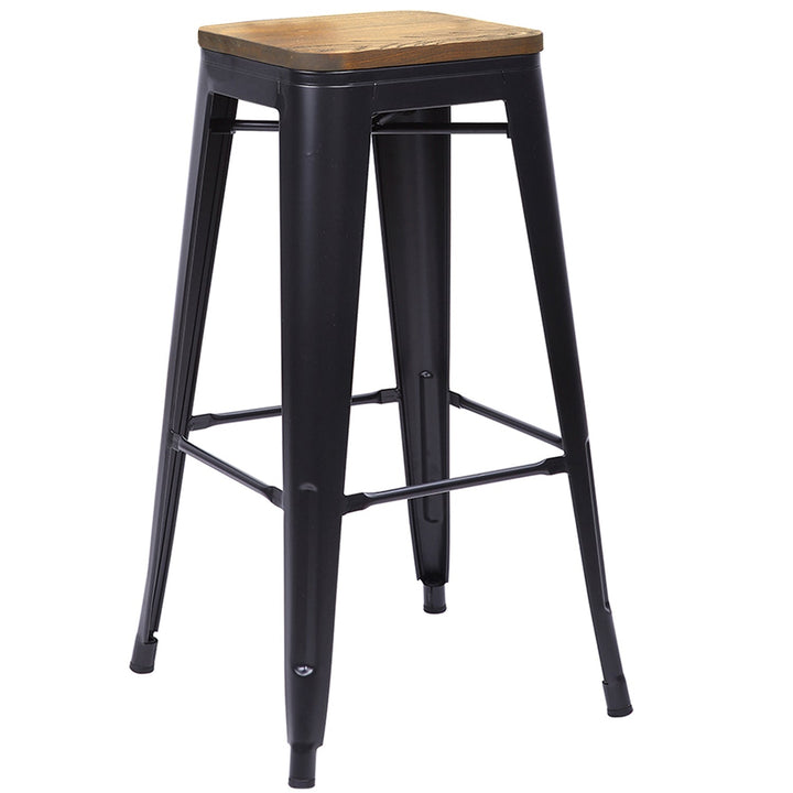 Industrial elm wood bar stool sanctum x conceptual design.
