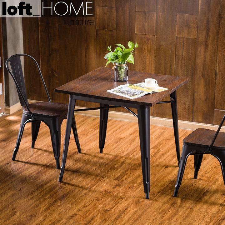 Industrial elm wood dining chair sanctum x conceptual design.
