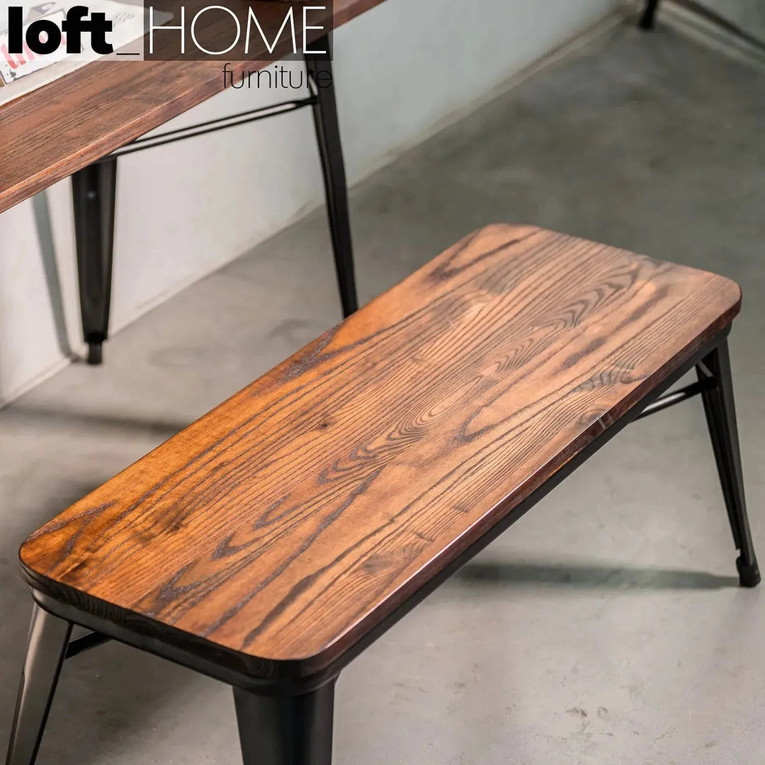 Industrial elm wood dining set 4 pieces sanctum x detail 10.