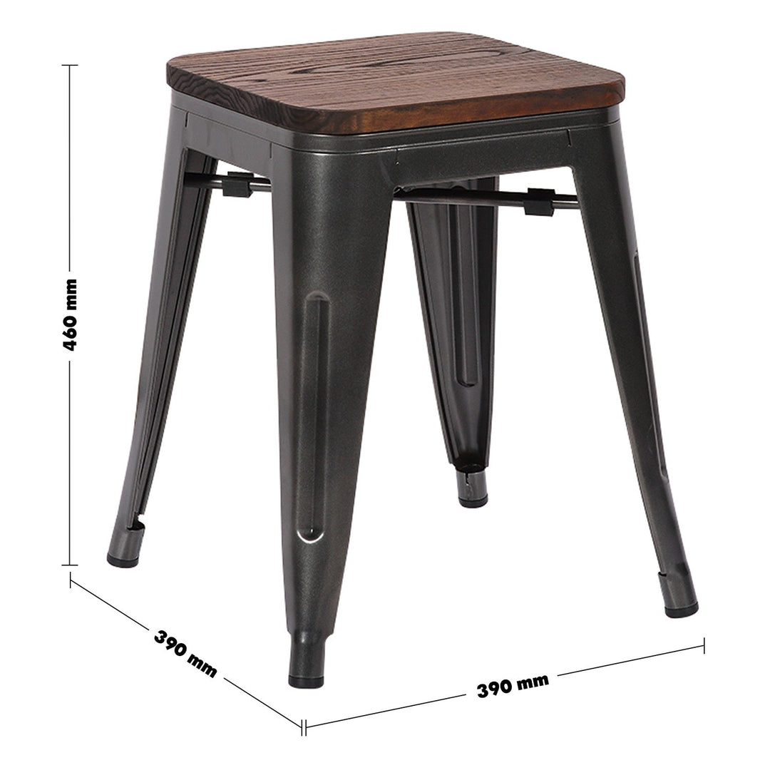 Industrial elm wood dining stool sanctum x size charts.