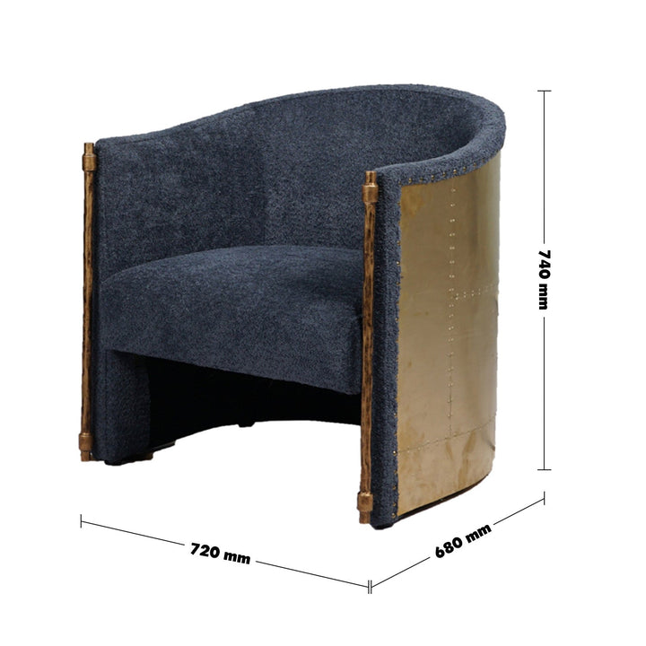 Industrial fabric 1 seater sofa thaddeus track size charts.